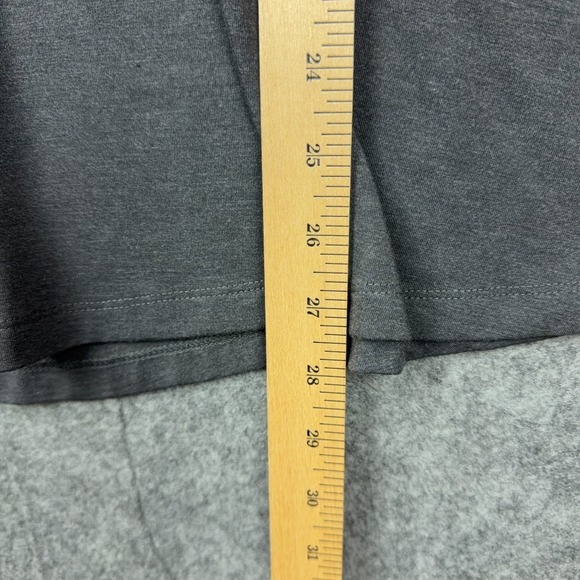 Betabrand Shirt Women XL Gray Erin Peplum Top Flutter Short Sleeve Office Career - Picture 10 of 11